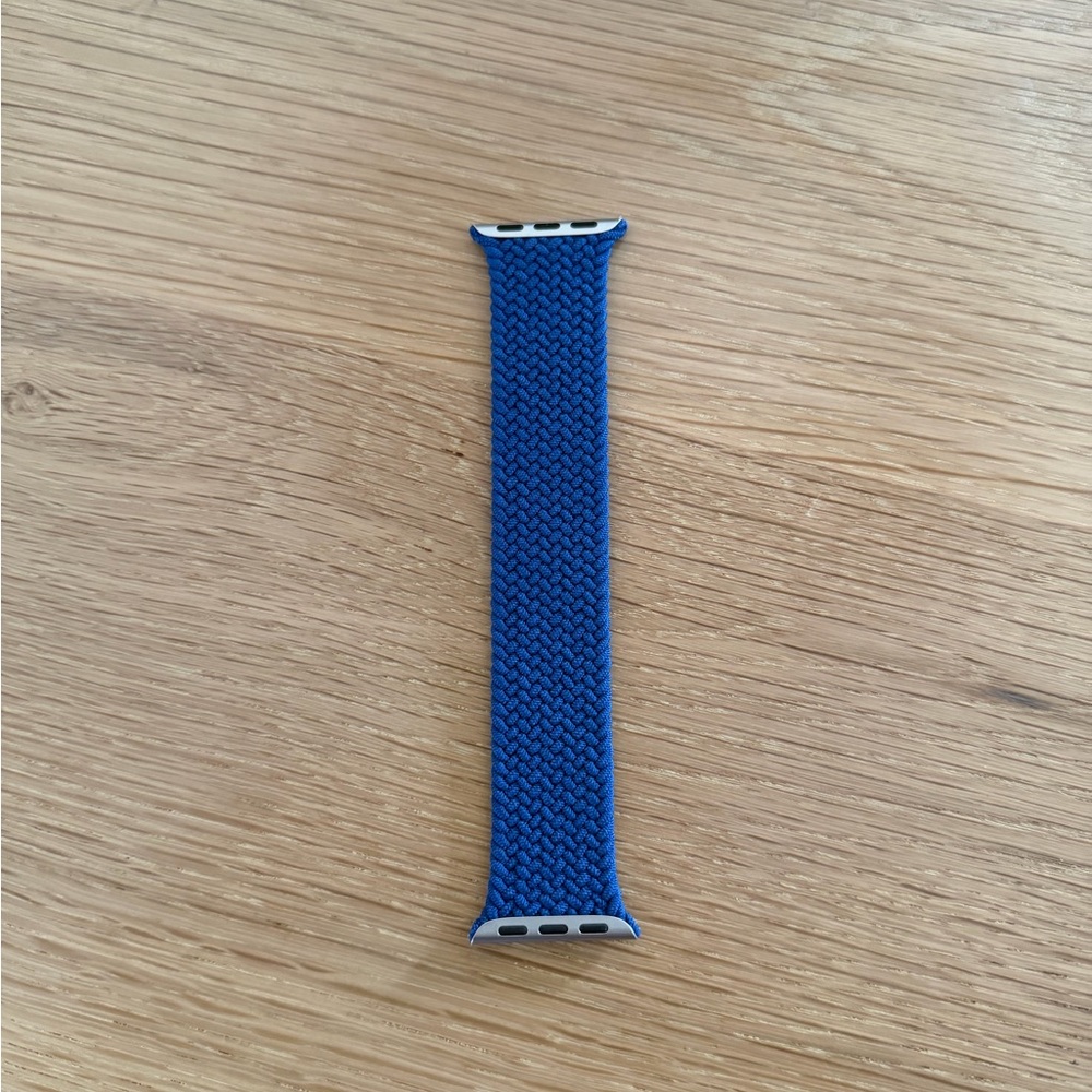 Apple Atlantic Blue Braided Solo Loop, Size 4, 40mm Band for Apple Watch
